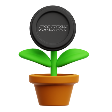 Fartcoin Plant  3D Icon