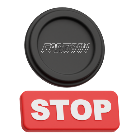 Fartcoin Stop  3D Icon
