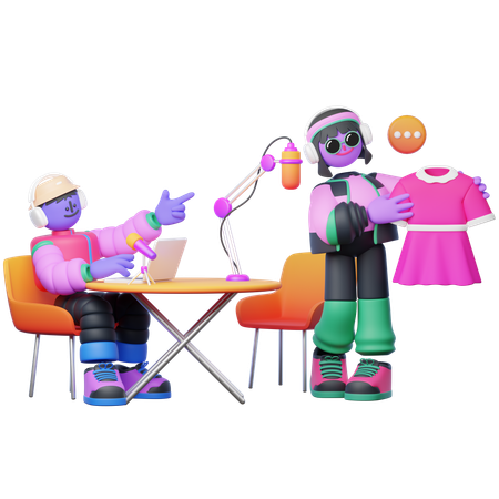 Fashion and Lifestyle Podcast  3D Icon