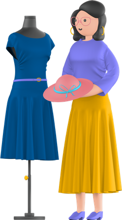 Fashion Designer  3D Icon