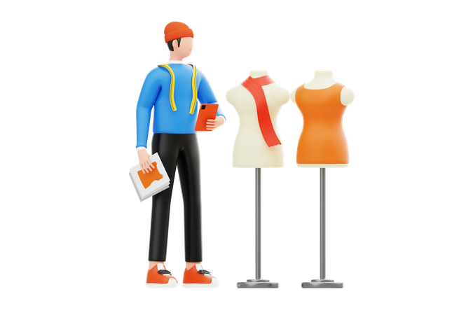 Fashion Designer  3D Illustration