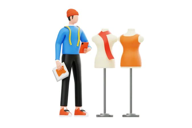 Fashion Designer  3D Illustration