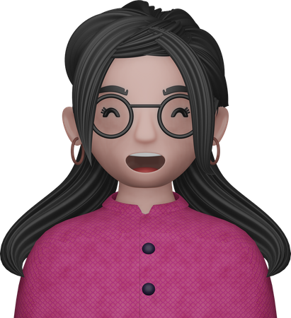 Fashion Designer Women Avatar  3D Icon