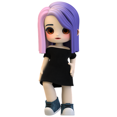 Fashion Model  3D Icon