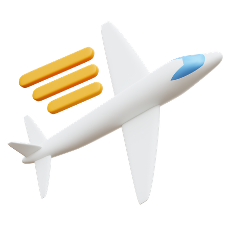 Fast Airplane 3D Illustration