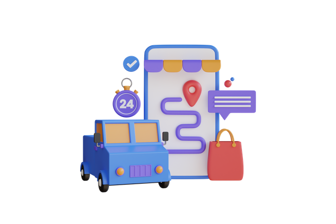 Fast And Priority Delivery  3D Illustration
