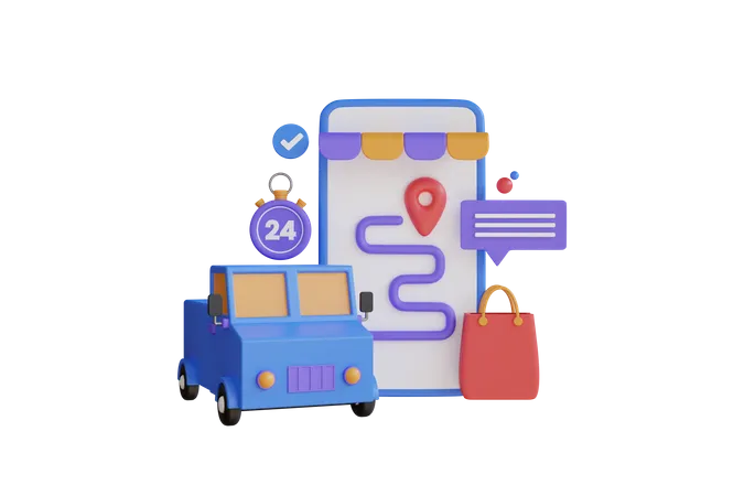 Fast And Priority Delivery  3D Illustration