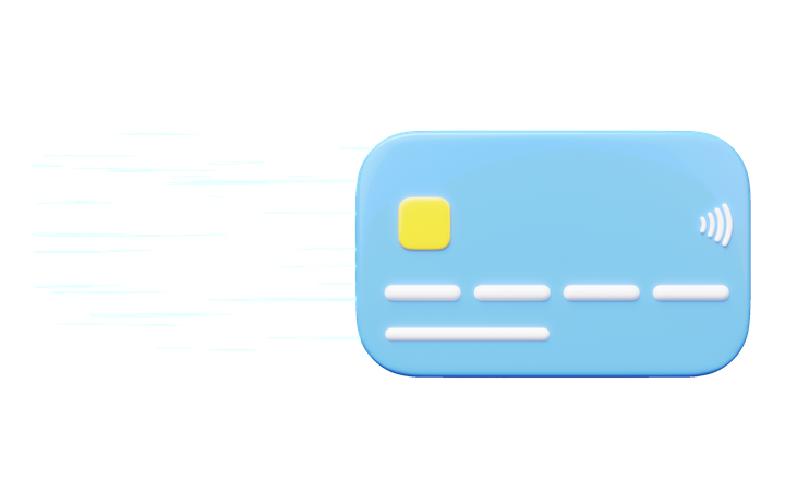 Fast Card Payment  3D Icon