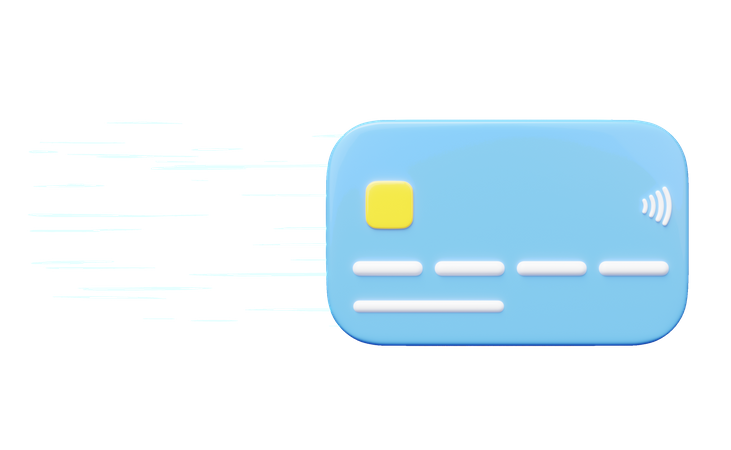 Fast Card Payment  3D Icon