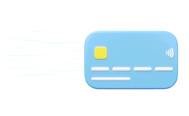 Fast Card Payment  3D Icon