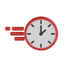 3d fast clock logo