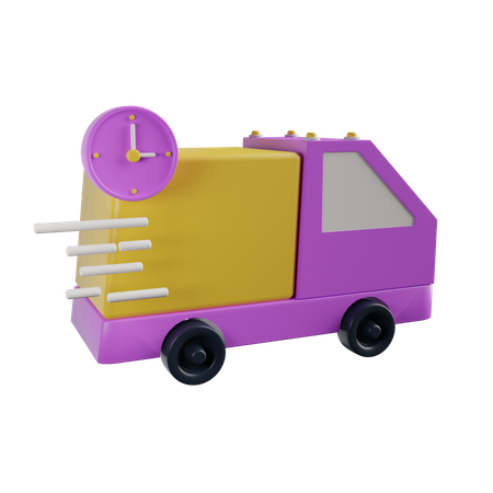 Fast Delivery Courier  3D Illustration