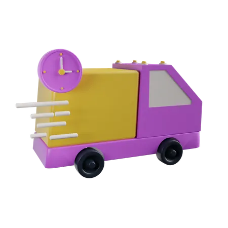 Fast Delivery Courier  3D Illustration