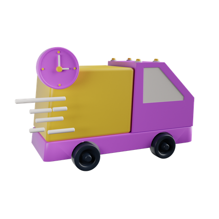 Fast Delivery Courier 3D Illustration