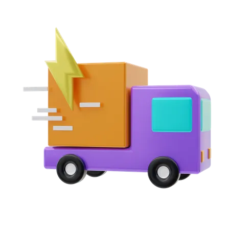 Fast Delivery Truck  3D Icon