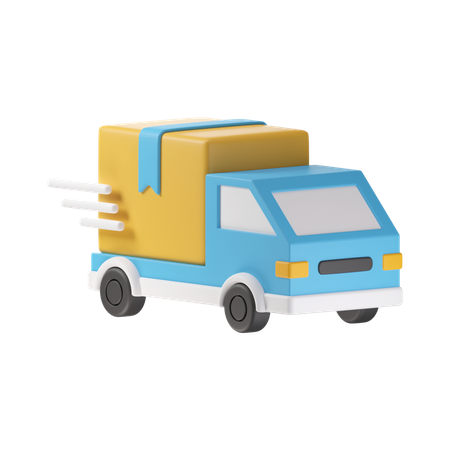 Fast Delivery Truck  3D Icon