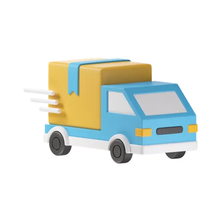 Fast Delivery Truck  3D Icon