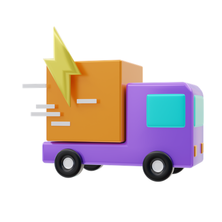 Fast Delivery Truck  3D Icon