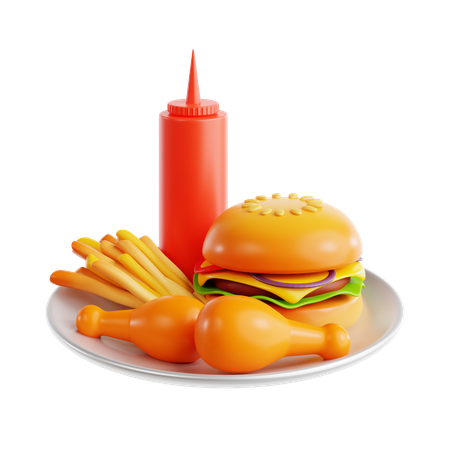 Fast food  3D Icon