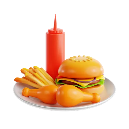 Fast food  3D Icon