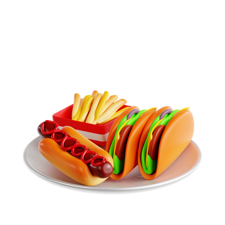 Fast Food  3D Icon