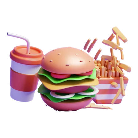 Fast Food  3D Icon