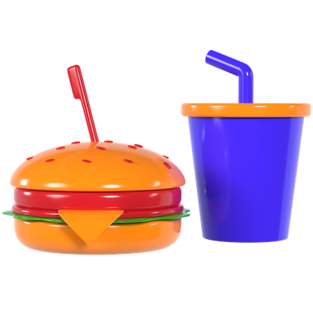 Fast Food  3D Illustration