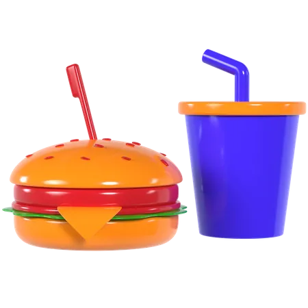 Fast Food  3D Illustration