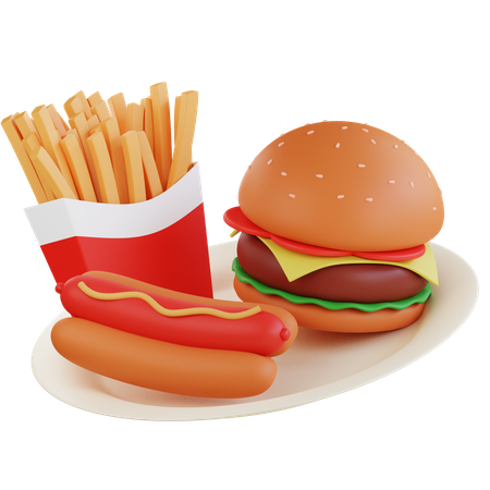 Fast Food 3D Icon