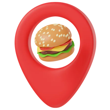 Fast Food Location  3D Icon