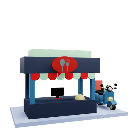 Fast food outlet  3D Icon