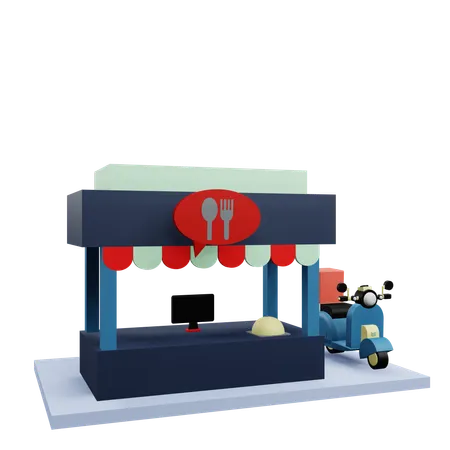 Fast food outlet  3D Icon