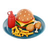 food plate 3d images