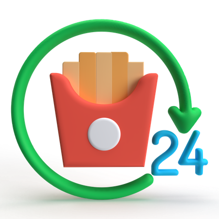 Fast Food Service  3D Icon