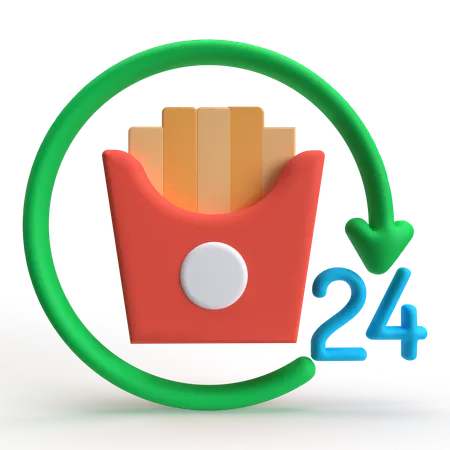 Fast Food Service  3D Icon