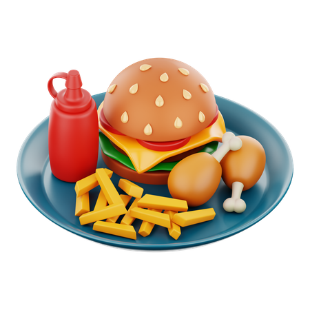 Fast-Food-Teller  3D Icon