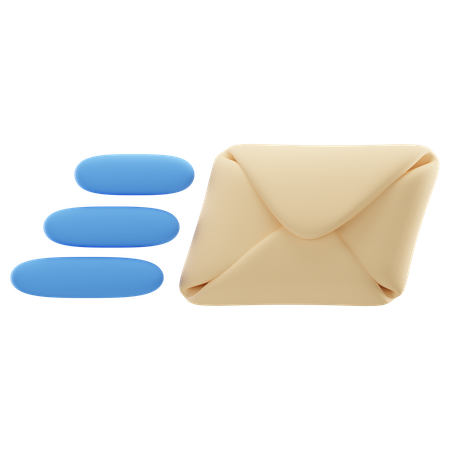 Fast Mail  3D Icon