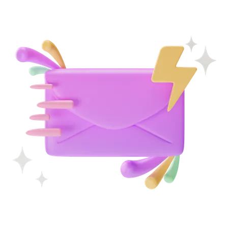 Fast Mail  3D Icon