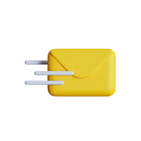 Fast Mail  3D Icon