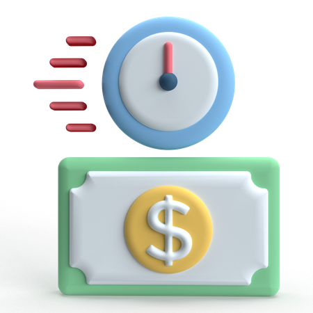Fast Money Transfer  3D Icon
