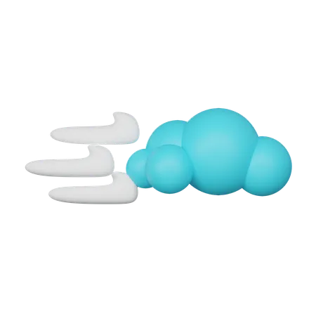 速く動く雲  3D Icon
