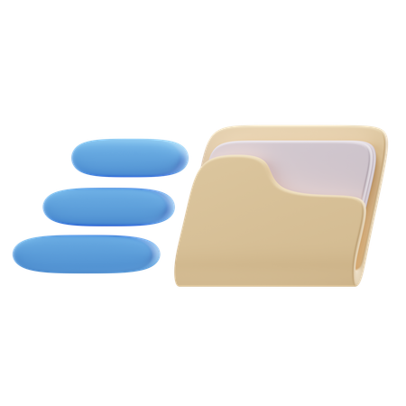 Fast Moving File  3D Icon