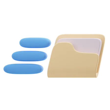 Fast Moving File  3D Icon