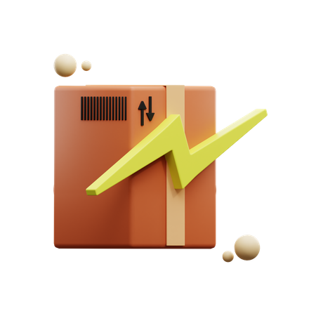 Fast Package Delivery  3D Icon