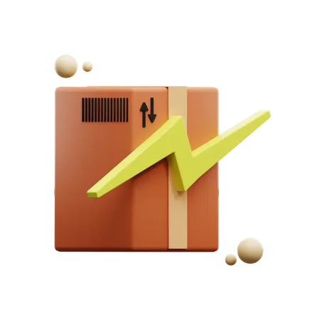 Fast Package Delivery  3D Icon