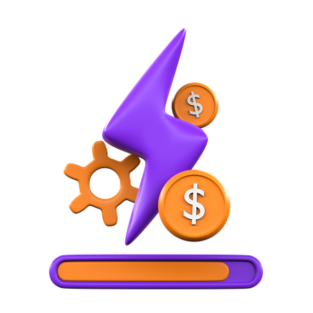 Fast Payment Process  3D Icon