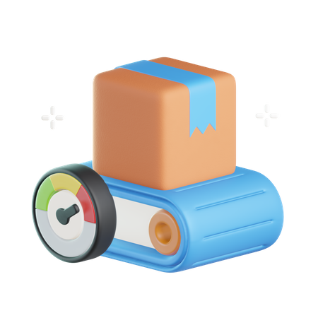 Fast Production  3D Icon