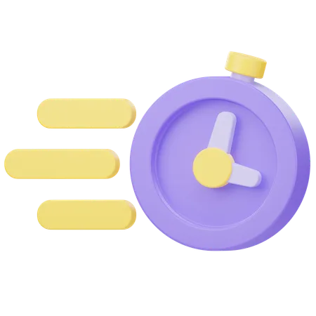 Fast Time 3 D Illustration 3D Icon