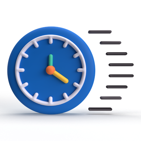 速い時間  3D Icon