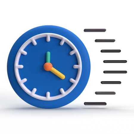 速い時間  3D Icon